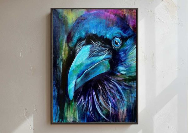 Watcher in Twilight Hues – A Mesmerising Crow in Twilight Tones - Image 6