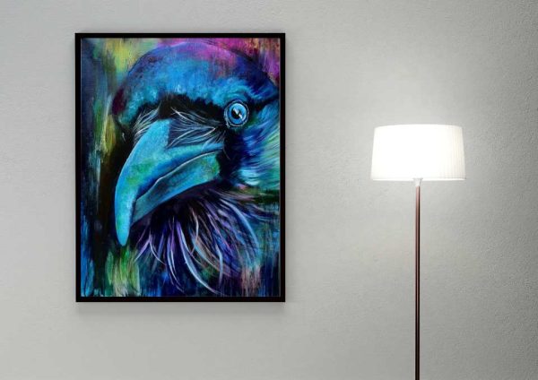 Watcher in Twilight Hues – A Mesmerising Crow in Twilight Tones - Image 9