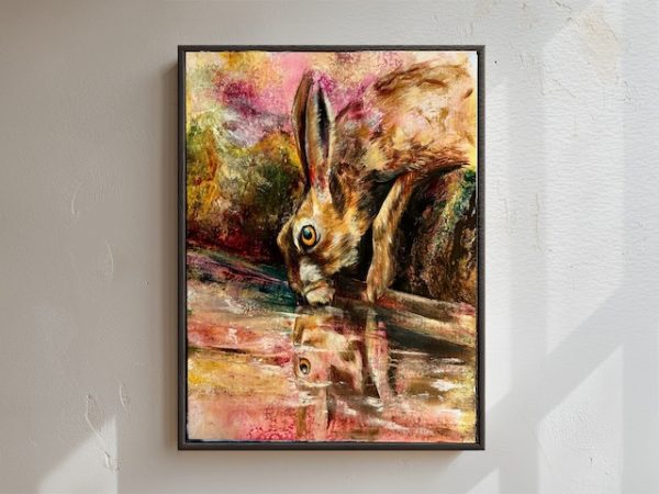 Beneath the Surface – Vibrant Hare Art Print | Canvas & Framed Options Available - Image 10