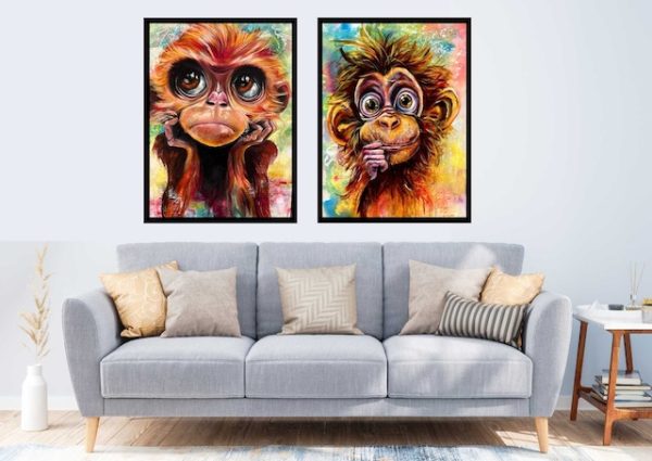 Orin – The Contemplative Monkey | Canvas & Framed Prints - Image 2