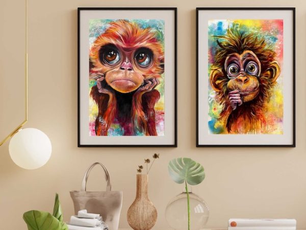 Orin – The Contemplative Monkey | Canvas & Framed Prints - Image 3